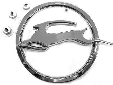 Retro Chrome & Black Impala Quarter Panel Emblem For 1970 Chevy Custom | Push-In Style