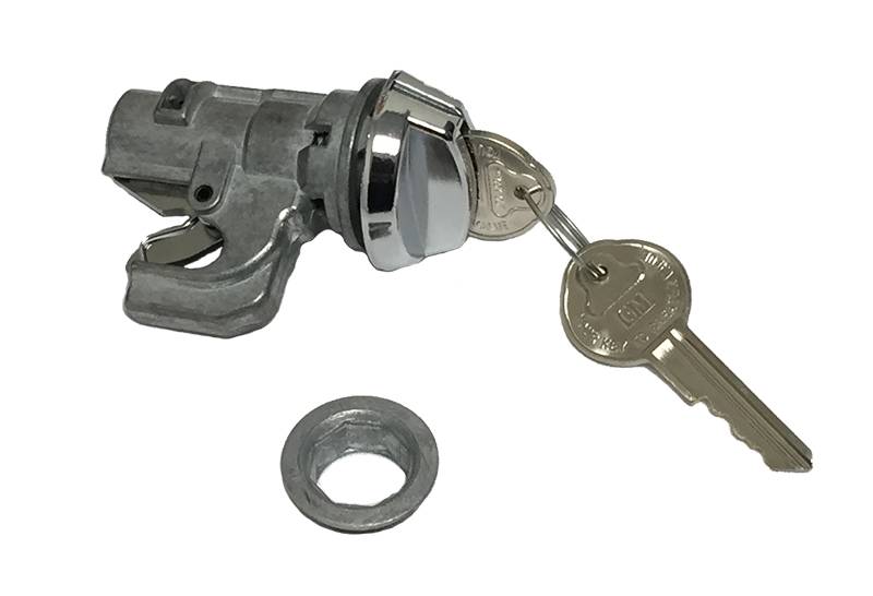 Chevy GM Keyless Lock For Glovebox Or Console Storage | Brushed Stainless Face