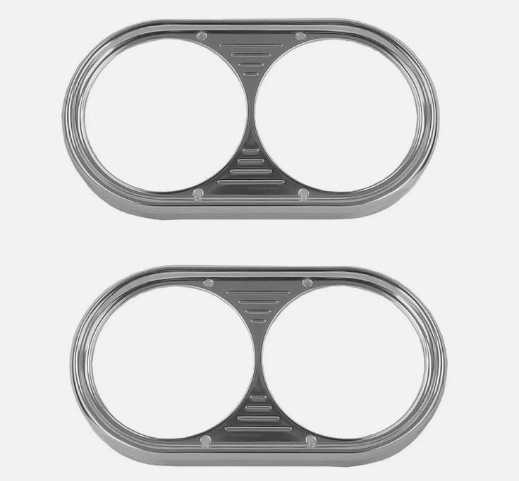 OER Aluminum Headlight Bezel Set For 1970-1973 Chevrolet Camaro – Left & Right – OEM 3962943 3962944