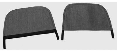 BUCKET SEAT HEADREST COVERS - BLACK