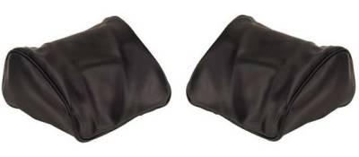 BENCH SEAT HEADREST COVERS - BLACK