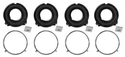 HEADLIGHT MOUNTING BUCKETS & RETAINING RINGS