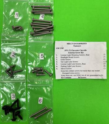 EXTERIOR TRIM SCREW KIT