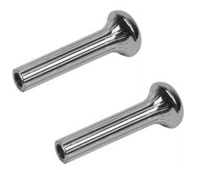 DOOR LOCK KNOBS CHROME - RIBBED