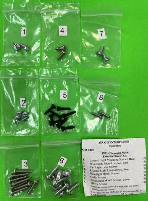 GM Restoration Parts - EXTERIOR TRIM SCREW KIT