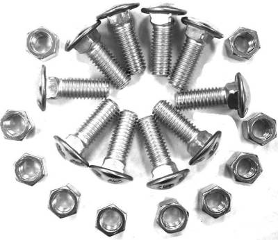 GM Restoration Parts - BUMPER BOLTS & NUTS  -  SET OF 10