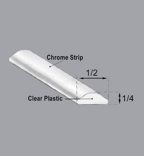 WINDSHIELD GASKET LOCKSTRIP - CHROME