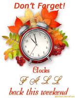 Daylight Savings Ends - Fall Back