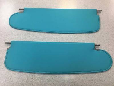 57 Chevy Convertible Vinyl Sun Visors , Bright Aqua