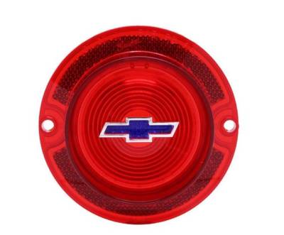 TAIL LIGHT LENS - RED WITH BLUE BOWTIE