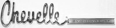 TRUNK LID EMBLEM - CHEVELLE BY CHEVROLET