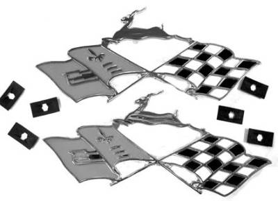 REAR QUARTER PANEL X-FLAG EMBLEMS