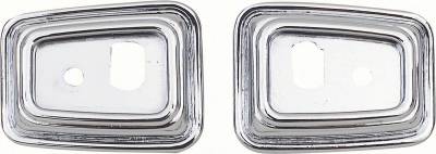DOOR PANEL GRAB HANDLE CHROME BEZEL