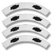 HUBCAP DECALS - WHITE