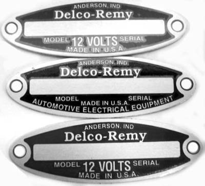 DELCO-REMY GENERATOR TAGS