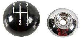 SHIFT BALL 3/8 inch BLACK AND CHROME