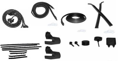 WEATHERSTRIP KIT - 7 PIECE WITH OEM WINDOWFELTS