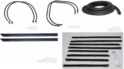 WEATHERSTRIP KIT - 5 PIECE -WITH OEM WINDOWFELTS