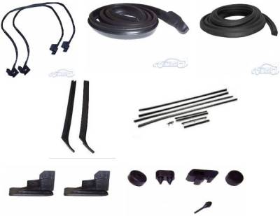 WEATHERSTRIP KIT - 7 PIECE - WITH OEM WINDOWFELTS