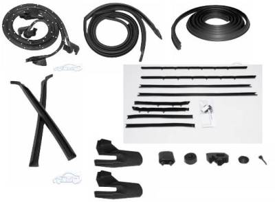 WEATHERSTRIP KIT - 7 PIECE - WITH OEM FUZZIES