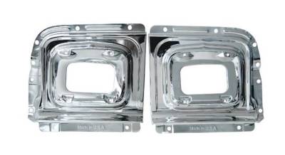 PARK LIGHT BACKING PLATES - CHROME