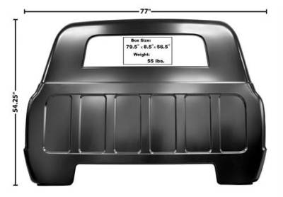 OUTER REAR WINDOW PANEL WITH SMALL WINDOW (CAB BACK PANEL)