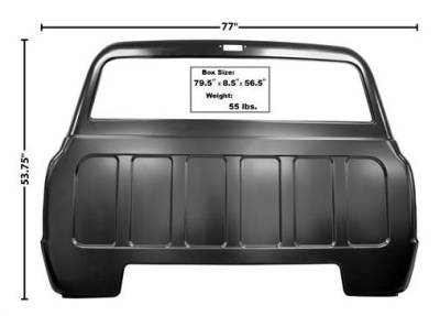 OUTER REAR WINDOW PANEL WITH BIG WINDOW AND CARGO LAMP