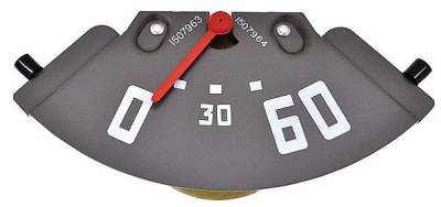OIL PRESSURE GAUGE - 0-60 LBS - RED NEEDLE
