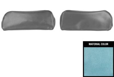 BUCKET SEAT HEADREST COVERS - LIGHT BLUE
