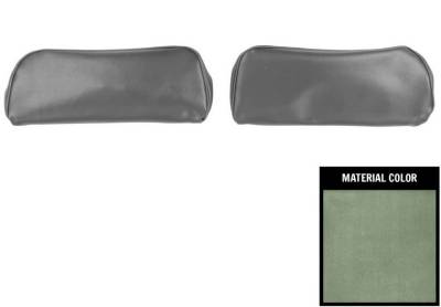 BUCKET SEAT HEADREST COVERS - DARK METALLIC GREEN
