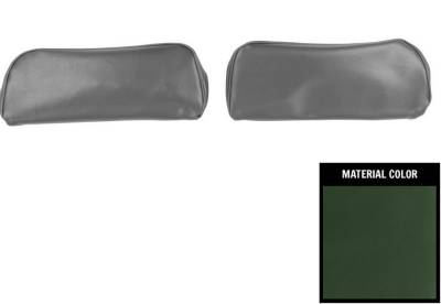 BUCKET SEAT HEADREST COVERS - DARK GREEN