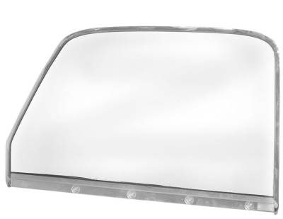 DOOR WINDOW ASSEMBLY WITH CHROME FRAME AND CLEAR GLASS (RIGHT)