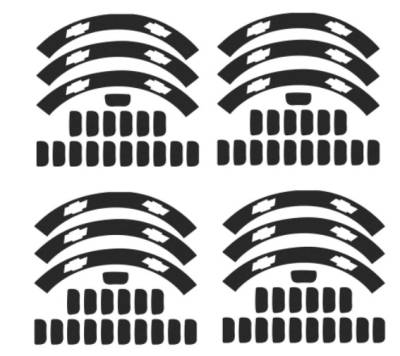 HUBCAP DECALS - BLACK