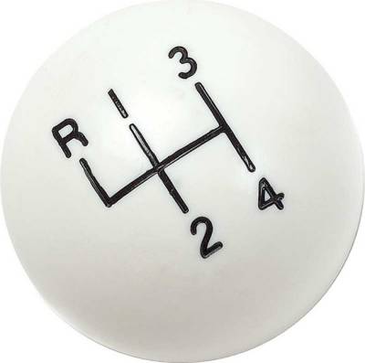 4 SPEED WHITE SHIFT KNOB
