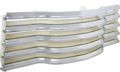 GRILLE - CHROME WITH WHITE PAINTED BARS