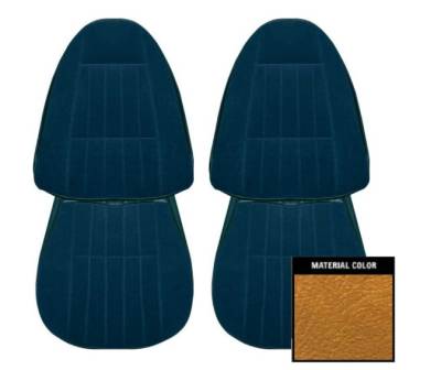 SEAT COVERS - FRONT BUCKETS (VINYL WITH EMPRESS CLOTH INSERTS)