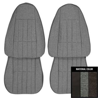 SEAT COVERS - FRONT BUCKETS (VINYL WITH MILLPORT CLOTH INSERTS)