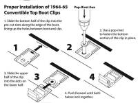 Convertible Top Boot Clips - 1964-65 