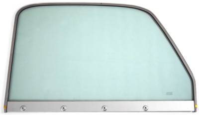 DOOR WINDOW GLASS WITH CHROME CHANNEL - TINTED