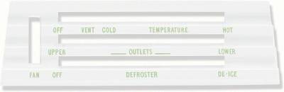 HEATER CONTROL LENS WITH AIR CONDITIONING