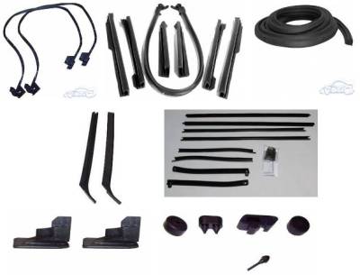 WEATHERSTRIP KIT - 7 PIECE - WITH OEM WINDOWFELTS