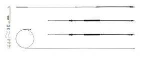 PARK BRAKE CABLE SET - WITH HARDWARE