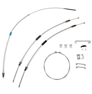 PARK BRAKE CABLE SET - OE STEEL