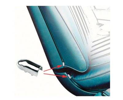 BUCKET SEAT CHROME END CAPS - Image 1