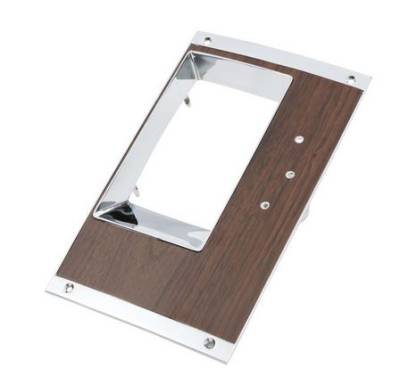 CONSOLE SHIFT PLATE WITH WALNUT TRIM - Image 1