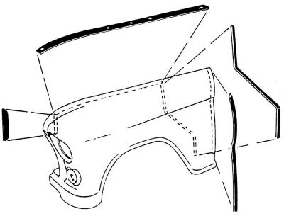 FRONT FENDER GASKET SET - Image 2