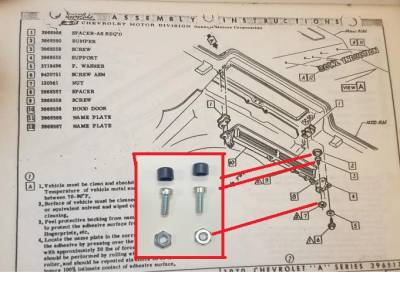 COWL INDUCTION HOOD DOOR STOPPER SET - Image 2