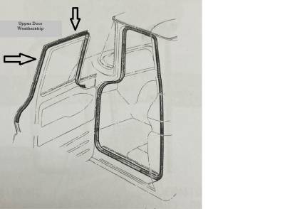 DOOR WEATHERSTRIP - UPPER (WEATHERSTRIP ON THE DOOR)