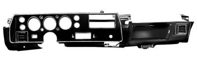 DASH PANEL ASSEMBLY - SS (COMPLETE SHELL WITH ROUND GUAUGE HOLES)