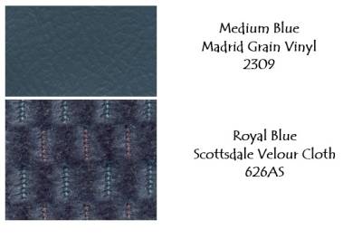 SEAT COVER - BENCH SEAT - MADRID VINYL WITH SCOTTSDALE CLOTH INSERTS